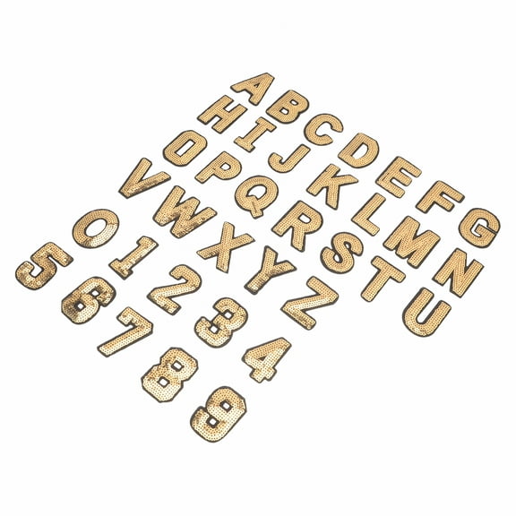 TUWAFE 2026 New 36 Pcs Chenille Letters Iron on Letters for Clothing Clothes Patch Alphabet Iron on Patch Letter Ironing Sticker Computer Sequins