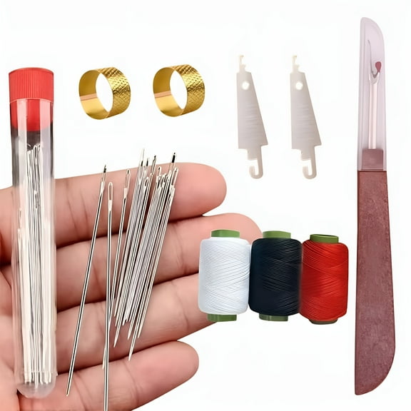 TUWAFE 2026 New 37Pcs Sewing Tool Set Needles Thread Hand Portable Diy Hand Made Craft Set Sewing Working Kit for Beginners Diy Lovers for Home,Travel,Workshop,Gift,Craft