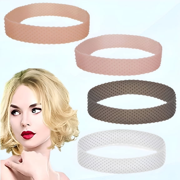 TUWAFE 2026 New 4Pcs Wig Grip Band for Women - Non-Slip Silicone Headband to Secure Lace Wigs for Wigs, Hairpieces, Secure Fit, Lace Front Wigs, Daily Wear, Styling, Beauty Routines
