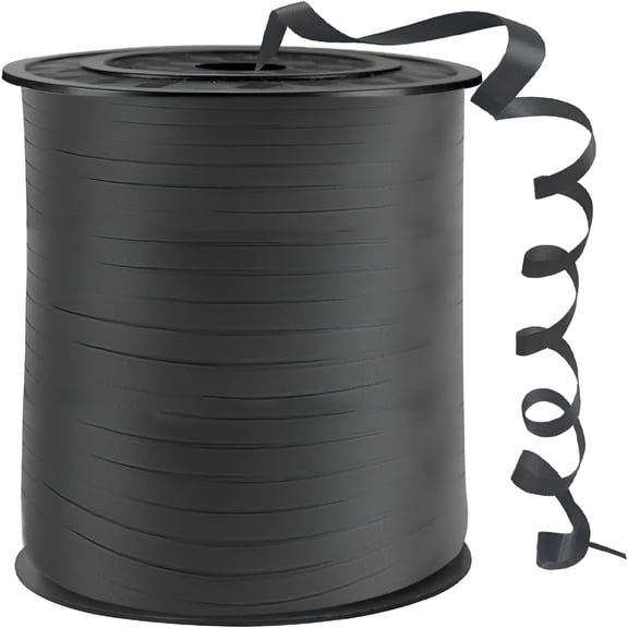 TUWAFE 2026 New 500 Yard Black Curling Ribbon for Gift Wrapping,Balloon String,Party Craft Decoration for Gift Wrapping, Balloon Tying, Party Decorations, Diy Crafts, Festive Events, Scrapbooking