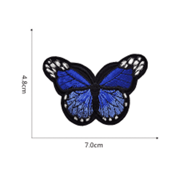 TUWAFE 2026 New 6Pcs Iron on Patches Artfully Crafted Designs Versatile Patches for Fashion for Jackets Jeans Bags Blue Butterfly Pattern