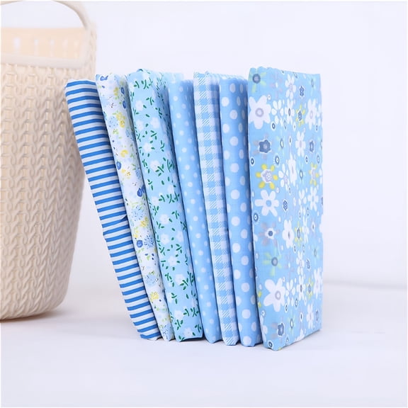TUWAFE 2026 New 7Pcs(50Cm X 50Cm)Quilting Fabric Bundles,Cotton Craft Fabric Bundle Squares,Quarters Fabric Bundles,Squares Sheets Patchwork,Pre-Cut Quilt Squares,Diy Sewing Quarters Bundle
