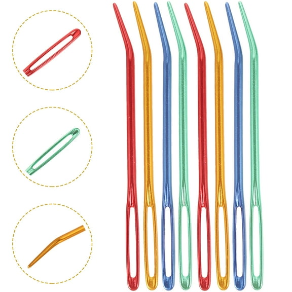 TUWAFE 2026 New 8Pcs Convenient Yarn Needles Multi-Function Darning Needles Large-Eye Needles Darning Needles for Yarn for Knitting,Crochet,Sewing,Embroidery,Fabric Repair,Crafting Projects.