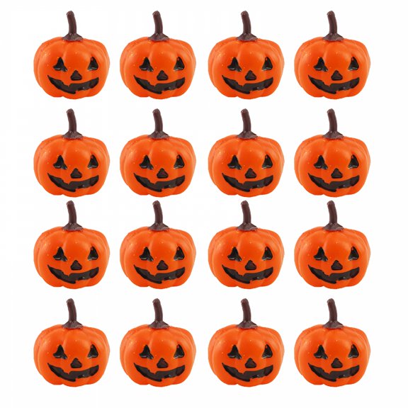 TUWAFE 2026 New Artificial Pumpkin 16 Pcs House Plastic Small Pumpkins Home Orange Squash Halloween Dcor Mini for Crafts, for Fall Decorations, Halloween Parties, Diy Projects, Table Centerpieces
