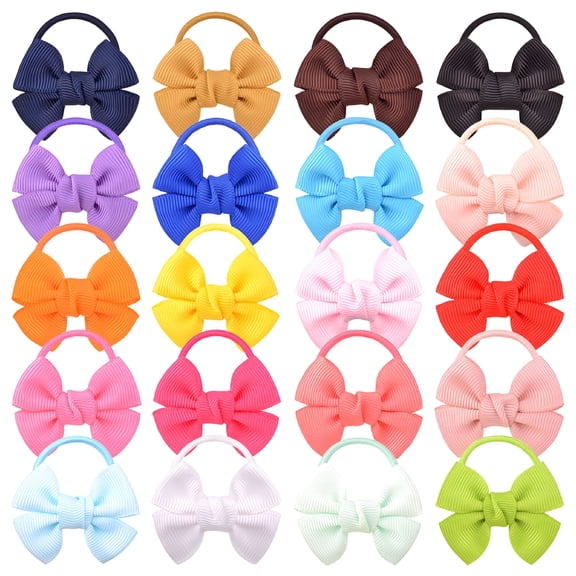 TUWAFE 2026 New Baby Hair Ties with Bows for Toddler Elastic Ponytail Holders Small Hair Ties for Baby Girls Hair Accessories, for Daily Use, Special Occasions, Easy Styling, Cute Hairstyles