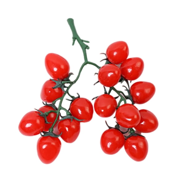 TUWAFE 2026 New Bell Pepper Imitation Cherry Tomatoes Fake Fruit Plastic Artificial Fruit for Photography Home Decor Red