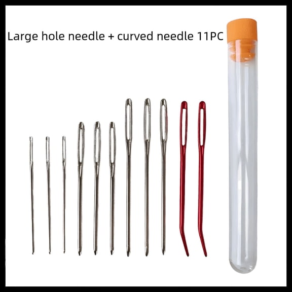 TUWAFE 2026 New Big Eye Needle Knitting Needle Threading Needle Stainless Steel Blunt End Yarn Large Hole Hand Sewing Needle for Sewing,Knitting,Embroidery,Handcrafts,Diy Projects,Fabric Repairs