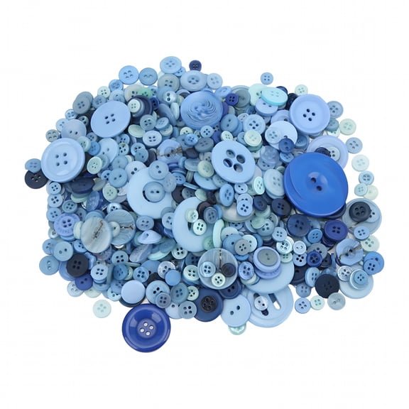 TUWAFE 2026 New Blue Craft Buttons Multiple Sizes Resin Durable Buttons for Diy Project for Sewing,Crafting,Scrapbooking,Knitting,Embellishment
