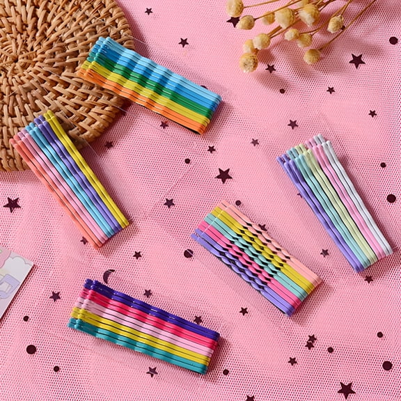 TUWAFE 2026 New Bobby Pin 10Pcs Rainbow Wavy Bobby Pins Hair Clip Hairpin Hairdressing for Everyday Styling, Updos, Casual Looks, Quick Hair Fixing, Colorful Hair Accessories.