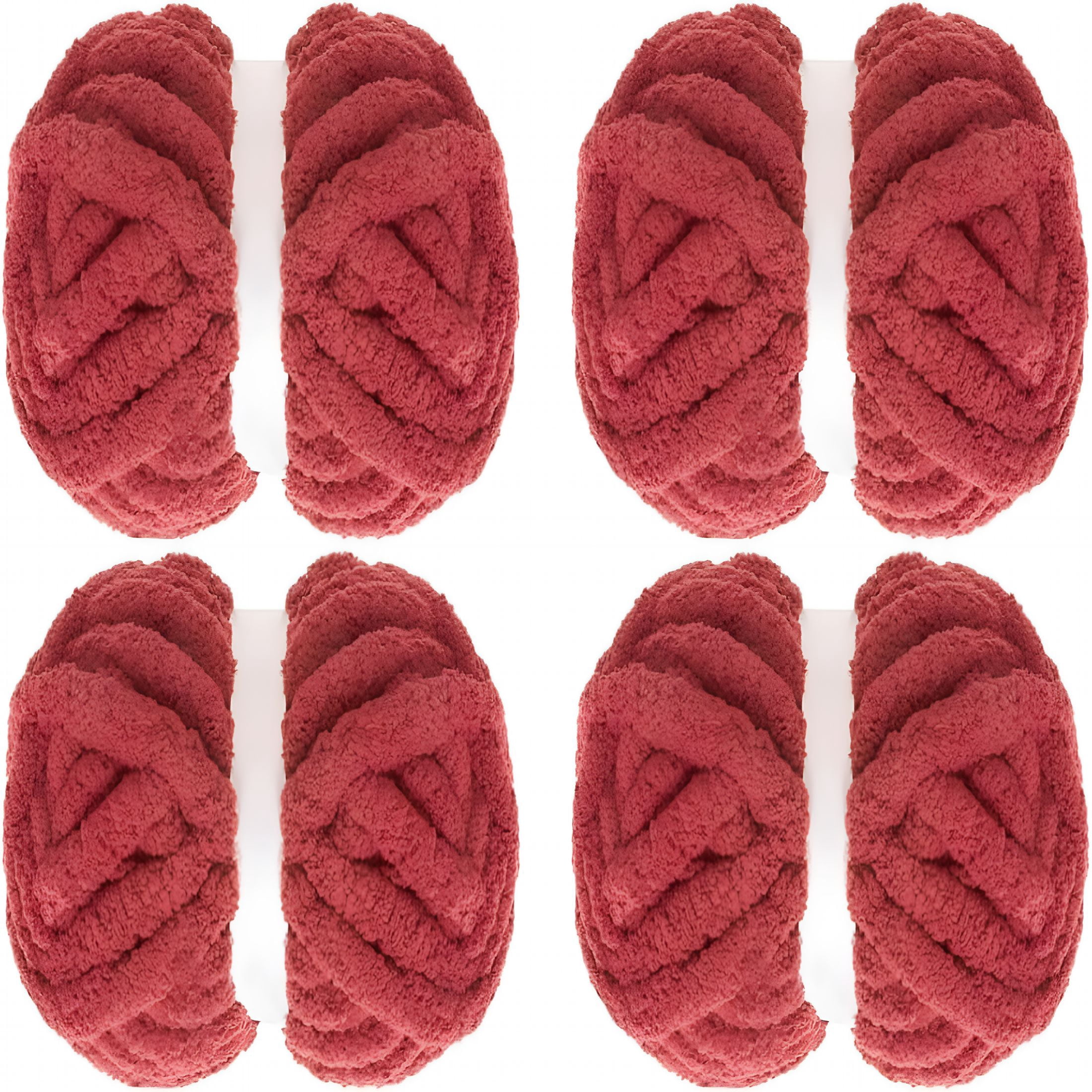 TUWAFE 2026 New Chunky Yarn for Crocheting 1/2/4 Pack Fluffy Jumbo Chenille Yarn Super Soft Plush Yarn for Hand Woven Diy Crafts Giant Thick Fuzzy Yarn for Hand Knitting(27 Yds,8 Oz Each Skein)