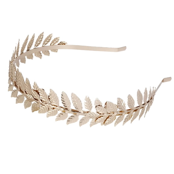 TUWAFE 2026 New European Greek Goddess Headband Metallic Gold Silver Leaves Branch Crown Hair Band Wedding Bridal Tiara Shimmer Hair Accessories for Wedding, Photoshoot, Prom, Party, Festival