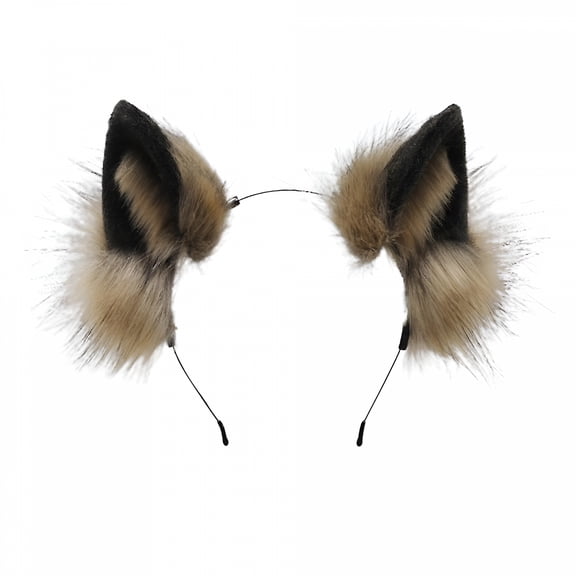 TUWAFE 2026 New Fox Wolf Cat Dog Ears Headband Hairband Halloween Costume Party Headpiece Headwear Hair Accessories for Halloween, Cosplay, Party, Dress Up -Brown