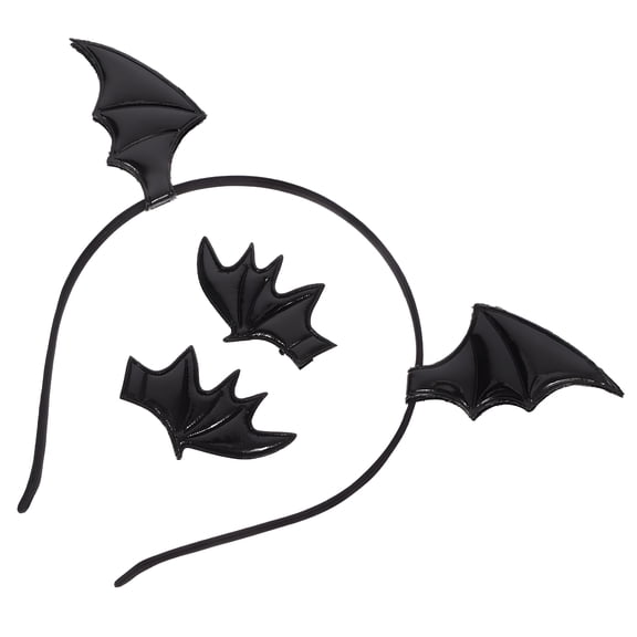 TUWAFE 2026 New Hair Accessory 1 Set Black Bat Headbands for Cosplay,For Party, Halloween, Costume, Dress-Up
