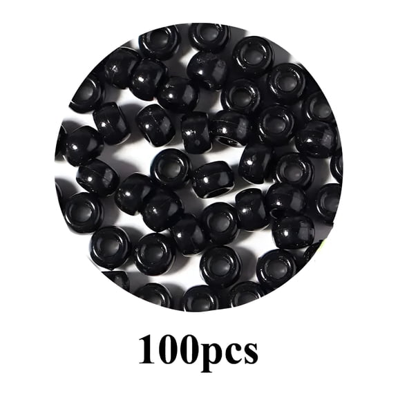 TUWAFE 2026 New Hair Beads for Hair Braids 6X9Mm Plastic Bead Large Hole for Kids Girls African Hair Bead Accessories for Braiding,Parties,School,Festivals,Casual Wear