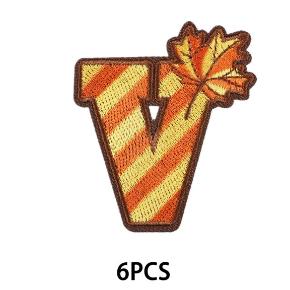 TUWAFE 2026 New Iron on Patches Autumn Harvest Pattern Iron on Letters Easy Application for Beginners Letter Stickers V for Clothing Bags Accessories Diy Projects Holiday Decorations Autumn Crafts