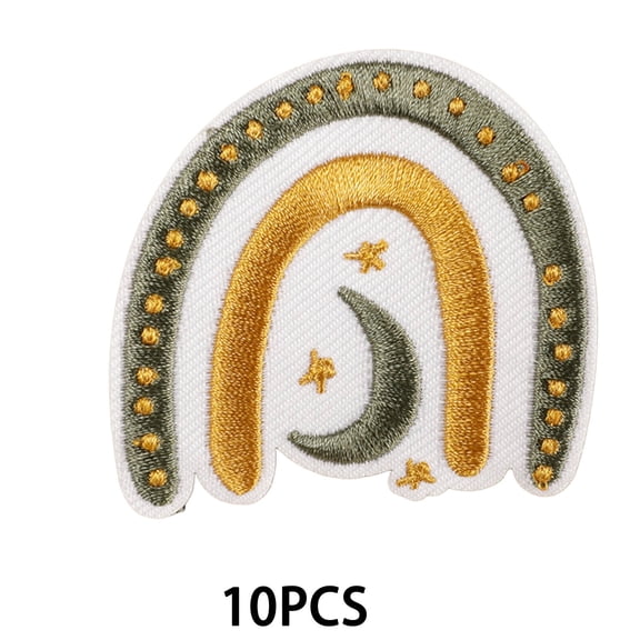 TUWAFE 2026 New Iron on Patches Creative Rainbow Design Patches for Clothes Exquisite Embroidery Craftsmanship Iron on Patches for Clothesv Style8 for Jackets Jeans Shirts Bags Personalized Gifts.