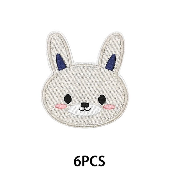 TUWAFE 2026 New Iron on Patches Fun Cartoon Animal Patches for Clothes Trendy Iron on Patches for Clothes Versatile Embroidered Patches for Jeans for Jackets Bags Hats Rabbit