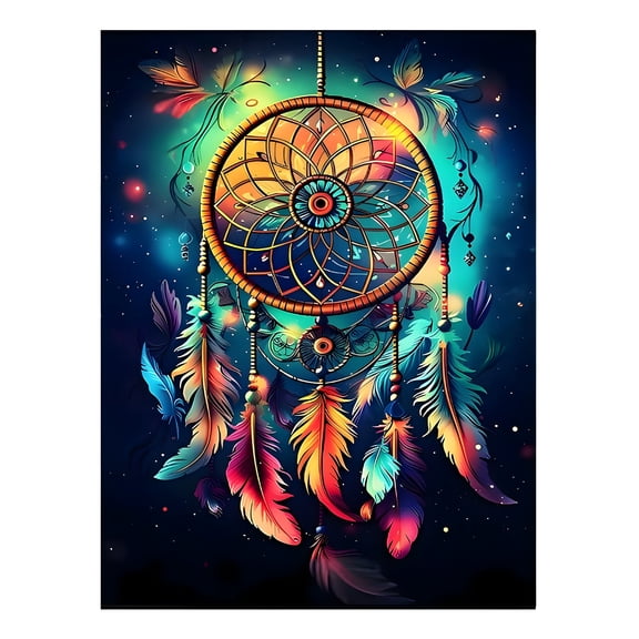 TUWAFE 2026 New Kid Craft Kit Diy Feather Mosaic Dot Painting Set Fun Arts and Crafts for Kids Complete Canvas Art 12X16 Inch