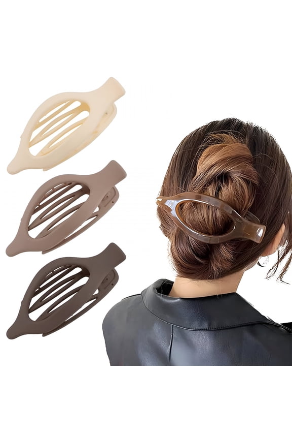 2026 New Large Flat Hair Clips Strong Grip Secure Hold Inner Teeth Comfortable Curved Design for Lay Down Driving&More Non Slip for Women Thick Thin Hair Neutral Claw Clips Hair Snap Clips