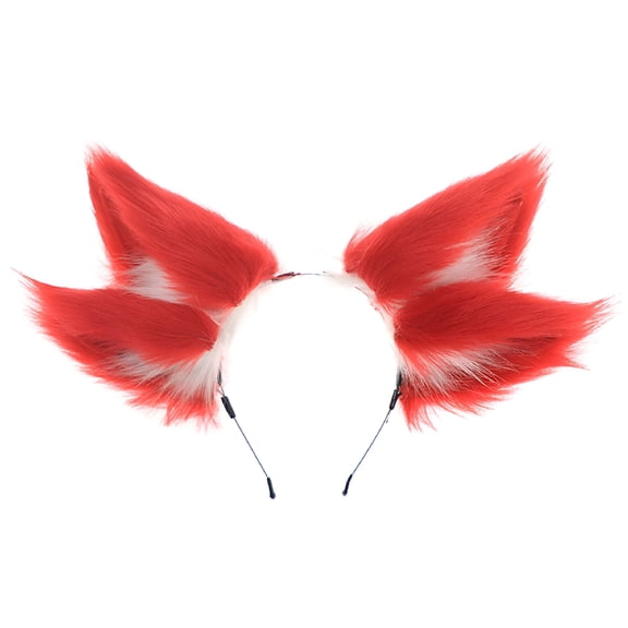 TUWAFE 2026 New Lightweight Plush Foxes Ears Headbands for Anime Fans and Fashion Seekers for Cosplay, Party, Festival, Gift, Orange Fox Ears
