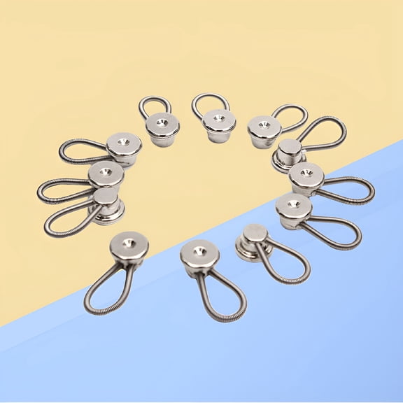 TUWAFE 2026 New Metal Extended Button Extender Collar Dress Shirts Neck Shirt Metal Extenders Elastic Buttons Extended(0.39X0.67X0.16Inches)
