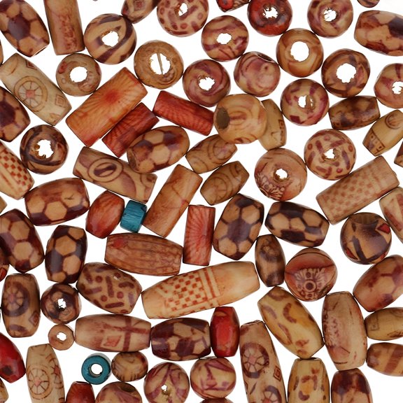 TUWAFE 2026 New Mixed Wood Spacer Beads Wooden Craft Beads, 100 Count for Jewelry Making, Diy Crafts, Beadwork, Home Decor, Art Projects, Creative Designs