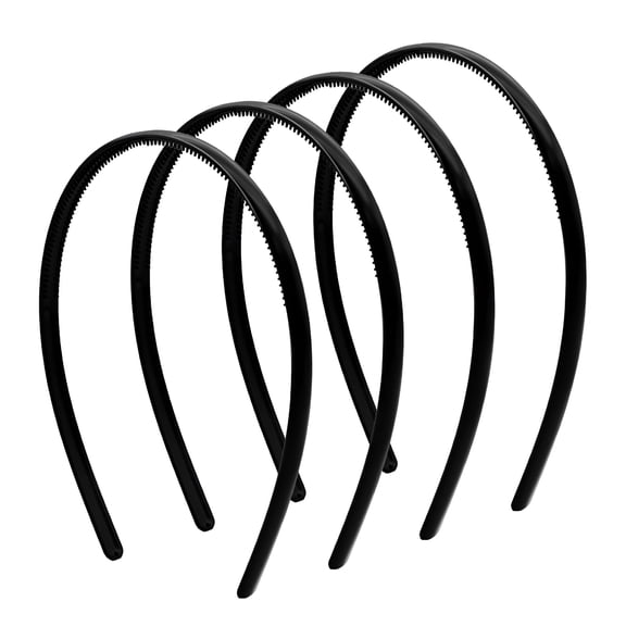TUWAFE 2026 New Plastic Thin Skinny Headbands-Headbands for Women-Plain Headband for Girls Diy-Hair Bands Teeth Comb Headband Halloween Comb-Black