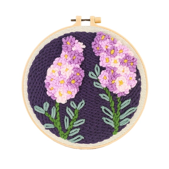 TUWAFE 2026 New Punch Needle Embroidery Kit Punch Stitch Kit Healing Weave Punch Stitching Kit for Adults Kids Diy Punch Needle Embroidery Set with Tools Yarns Hoop for Crafts,Home,Classroom,Gift