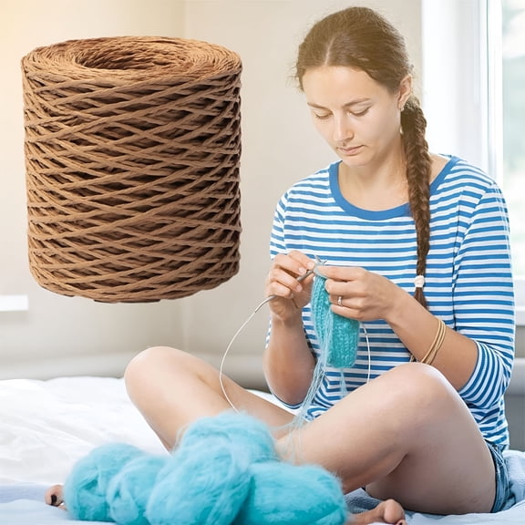 TUWAFE 2026 New Raffia Ribbon,Raffia for Crafts 150M Natural Raffia Yarn Raffia Yarn for Crocheting Raffia Paper Ribbon Natural Raffia Spool for Making Beach Bags Gift Wrapping Decorations