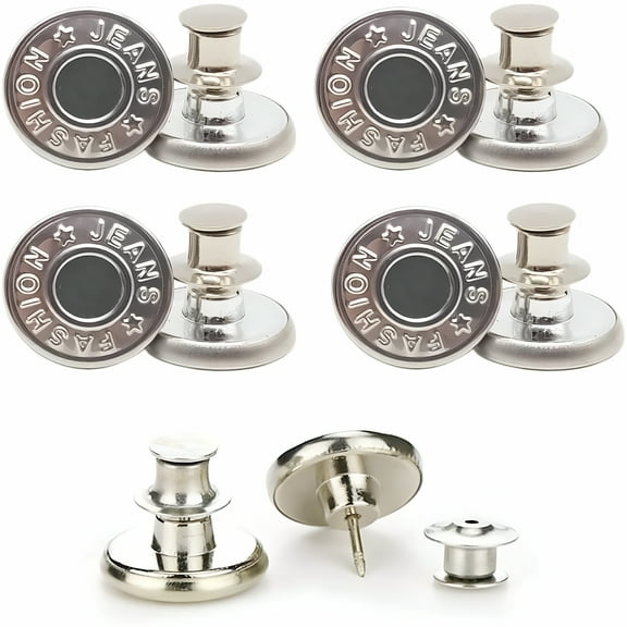 TUWAFE 2026 New Replacement Button Pins for Jeans 4 Pack for Jeans,Pants,Jackets,Clothing Repair,Sewing,Diy Projects.