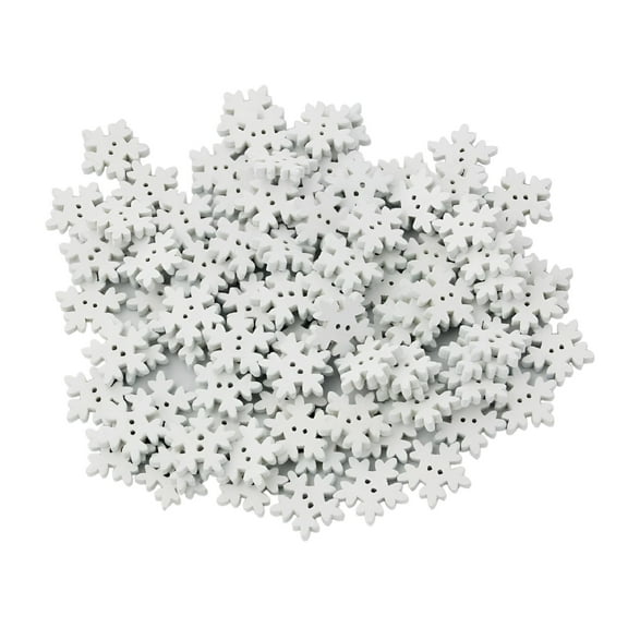 TUWAFE 2026 New Snowflakes Embellishment Buttons with Hole for Sewing Craft Design,For Holiday Decorations,Scrapbooking,Apparel,Diy Projects,Festive Accessories.