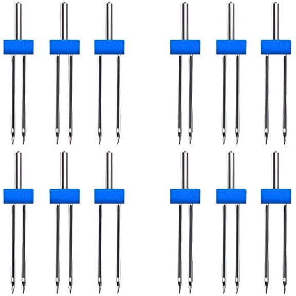 TUWAFE 2026 New Stretch Twin Needles Steel Double Needle Pins for Sewing Machine 3 Sizes Mixed for Sewing Projects,Stitching,Quilting,Fabric Work,Diy Crafts