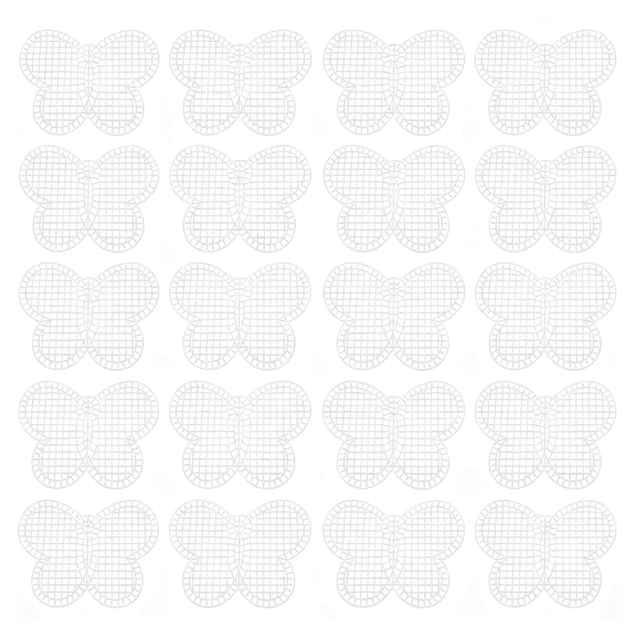 TUWAFE 20Pcs White Plastic Mesh Canvas Butterfly Shape Plastic Mesh Sheet Art Craft Plastic Canvas Mesh for Cross Stitching Plastic Canvas Shapes