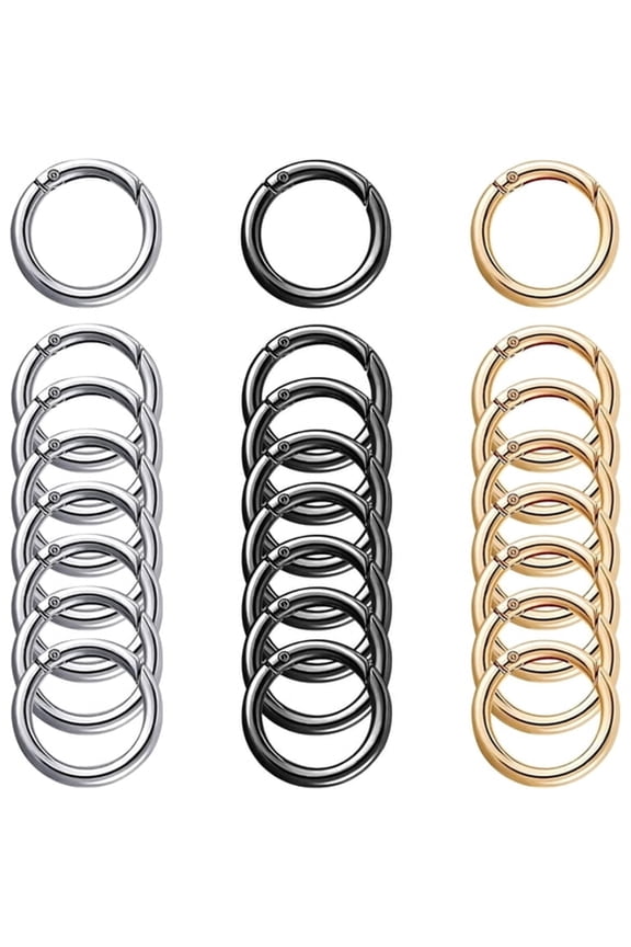 24 Pcs Mini Locking Carabiner Clip Small Keychain Rings for Purses Paper Crafts Keyrings Buckle Bags Diy for Jewelry Making Craft Project Accessory Bulk