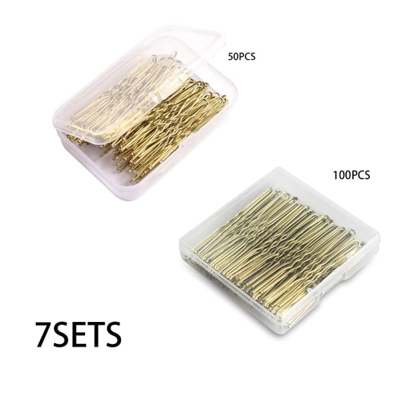 TUWAFE 240 Pieces U-Shaped Hair Pins with Storage Box,2.4-Inch Blonde Bobby Pins for Updos&Styling
