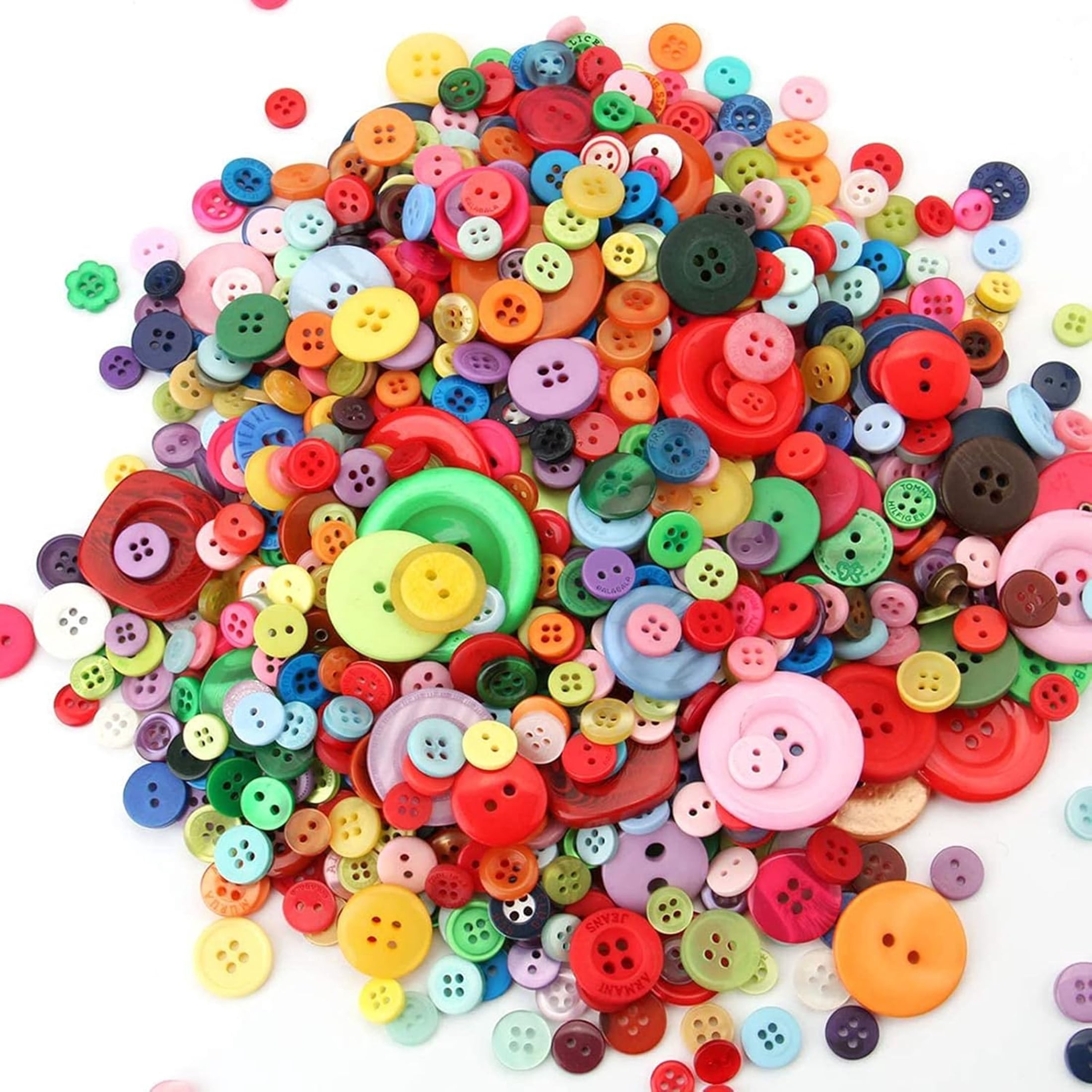 Design Button Food TUWAFE 2400 Pieces Colorful Resin Buttons, Round Craft Buttons Sewing ...