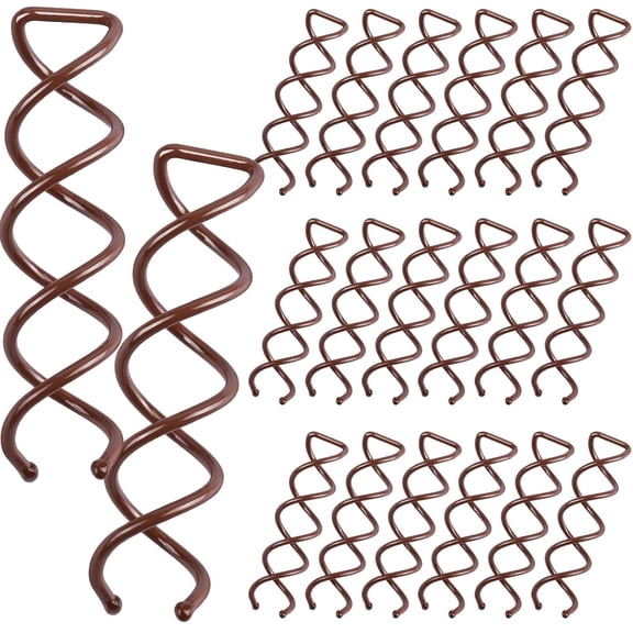 TUWAFE 2Pcs Bun Bobby Pins, Twist Pins Spiral Hair Pins for Girls, Women and Kids, Non-Scratch Round Clip & Bun Stylish Bun Bobby Pins, Premium Spin Pins for Hair, Brown