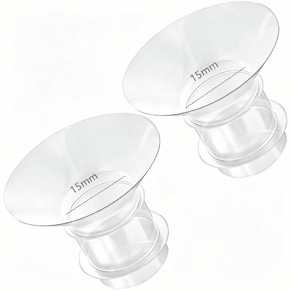TUWAFE 2Pcs Flange Insert 15Mm Compatible with Medela Willow Momcozy S9/S12/S9Pro/S12Pro Breastpump 24Mm Shields,Reduce 24Mm Nipple Tunnel Down to Correct Size,Pump Parts Replace