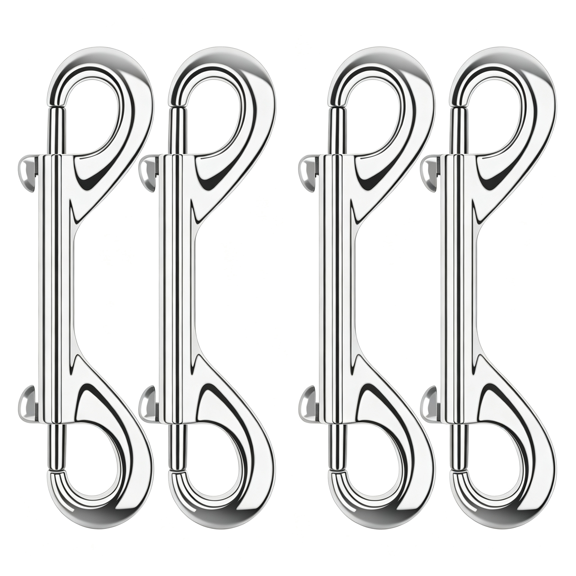 TUWAFE 3.5" Double Ended Snap Hooks,110Lbs Metal Clips Load Capacity Zinc Alloy Double Sided Clips Heavy Duty Trigger Snap for Dogs Leashes/Water Bucket/Horse Feed/Hammocks Bolt Snap