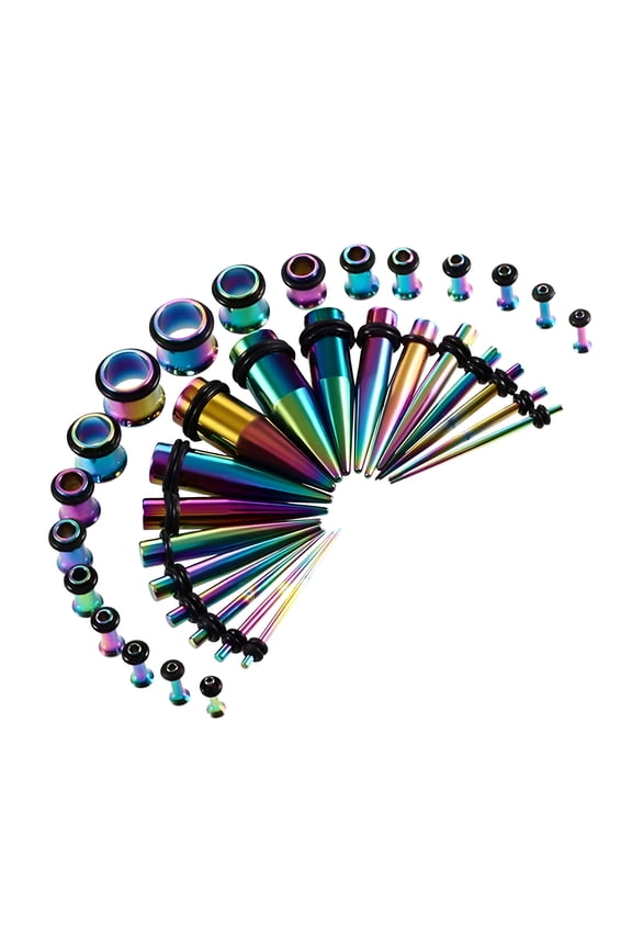 36Pcs Ear Stretching Tapers Kit Stainless Steel Ear Gauges Body Piercing Jewelry Body Piercing Kits