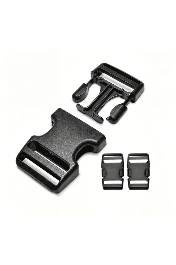 3Pcs 1-1/2 Inch Plastic Buckle for Strap Replacment, Heavy Duty Belt Buckles Backpack Clips Luggage Webbing Straps Side Release Buckle Clasp