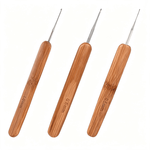 TUWAFE 3Pcs Dreadlock Crochet Hook for Hair,0.5/0.75/1.0 Mm Single Needle Multifunctional Locking Tool for Weaving Crochet Excellent for Maintaining Real Dread Loc,Braid Craf
