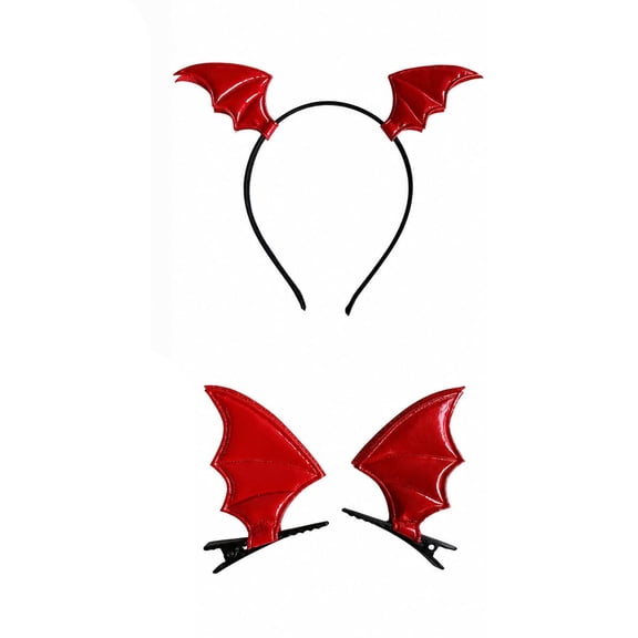 TUWAFE 3Pcs Halloween Dragon Headband Hair Clips Set,Dragon Costume 3Pcs Halloween Dragon Headband Hair Clips Set