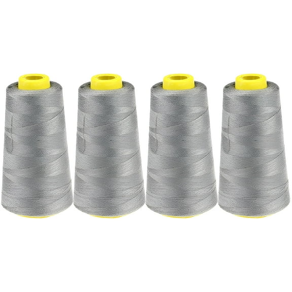 TUWAFE 4 Pack Serger Thread Taupe, 2300 Yards Polyester Overlock Thread Cones, Smooth Sewing Thread Spools for Quilting, Garment Construction, and Machine Sewing