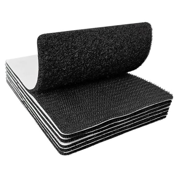 TUWAFE 4X6 Inch Hook and Loop Strips with Adhesive,Nylon Heavy Duty Hook and Loop Tape,Excellent Grip,Interlocking Tape,For Sewing,Crafting,Diy,Wall Adhesive Strips,6 Sets