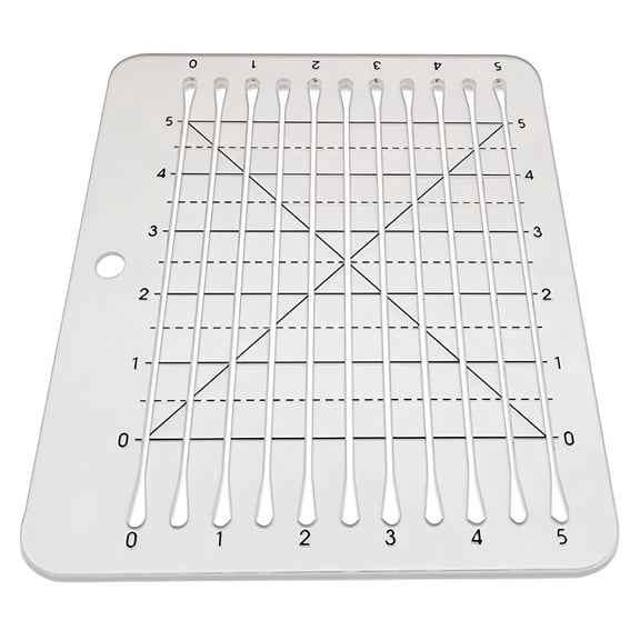 TUWAFE 5 Inch Quilting Ruler Template, Square Sewing Ruler and Patchwork Stencil, Clear Grid Measuring Tool for Fabric Cutting, Craft Projects, and Garment Making