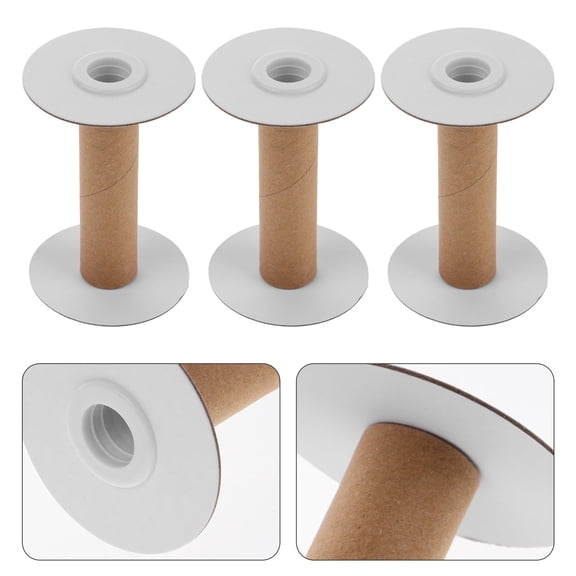 TUWAFE 5-Pack White Ribbon Storage Spools Ribbon Organizer for Sewing, Embroidery, Crafting, and Projects