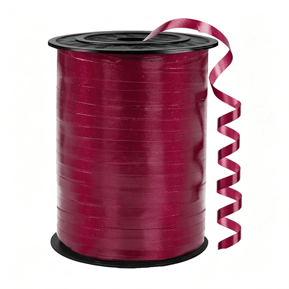 TUWAFE 500 Yards Curling Ribbon,1/5 Inch Shiny Ribbon,Balloon String, Party Decoration,Ribbons for Florist Flower Bows for Graduation Supplies Gift Box Decoration (Red-Burgundy)