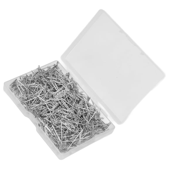 TUWAFE 500Pcs Stainless Steel T Pins 27Mm/1.06In Wig T Pins T Shaped Needles with Plastic Box for Sewing Modelling,Tainless Steel T Shaped Needles,T Pins Sewing Pins