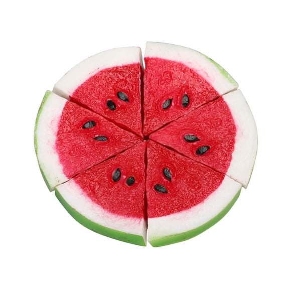 TUWAFE 6 Pcs Artificial Watermelon Slices, Realistic PVC Fruit Decor for Home, Summer Party, Wedding, DIY Crafts, and Vase Filler